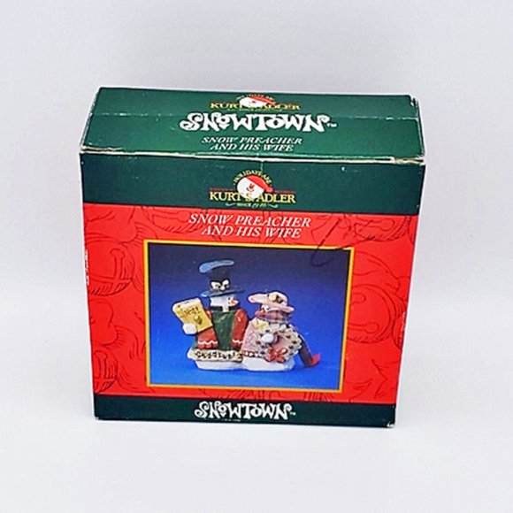 Snowtown Snow Preacher and His Wife Figurine Adler - Picture 3 of 6